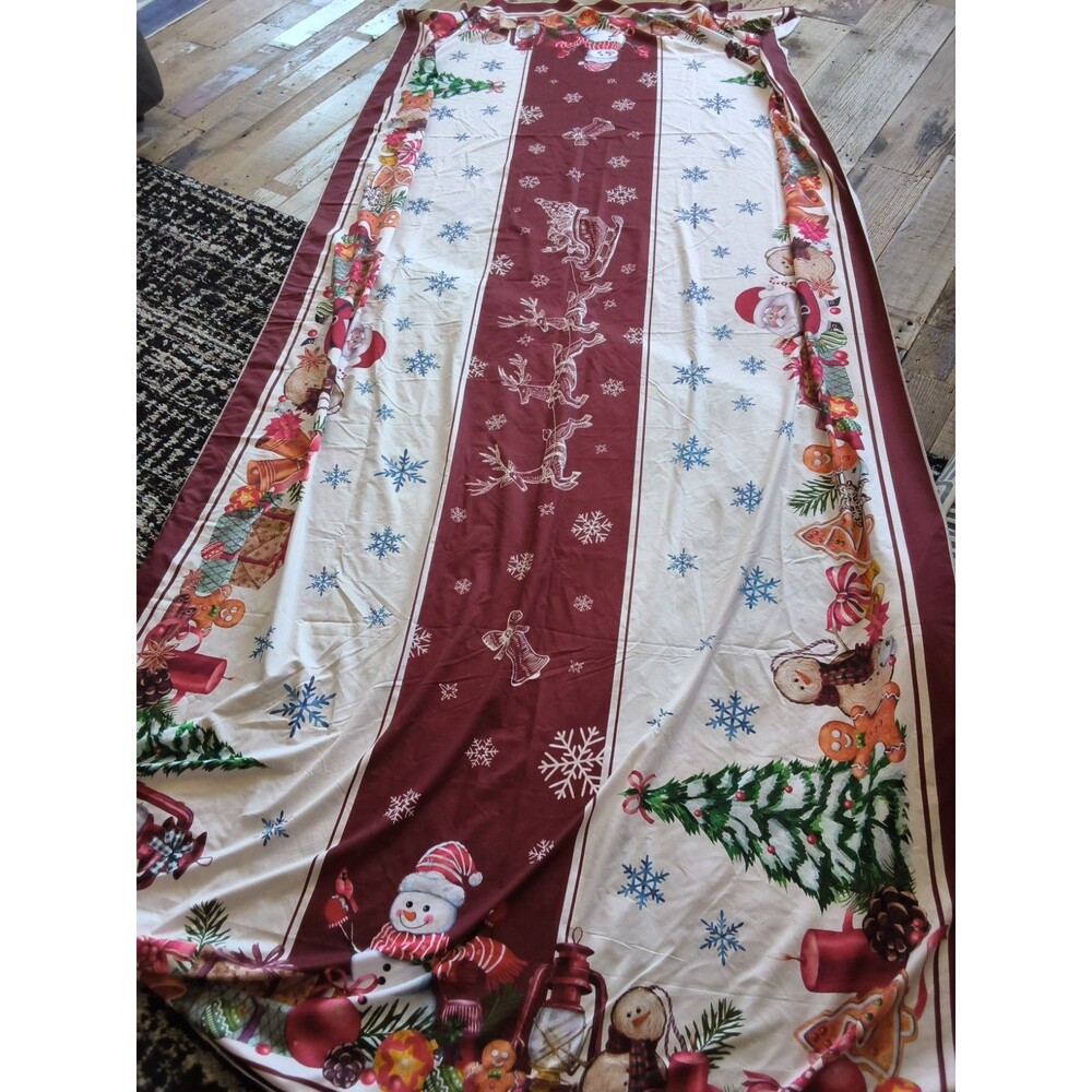 Tablecloth Christmas Holiday Winter  122x60 Large Table